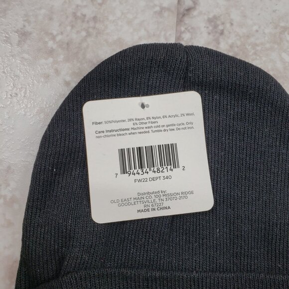 Adult Basic Beanie Cap Cuffed Hat Solid Color Tight Knit Toboggan Black in color - Picture 3 of 4